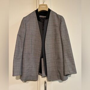 🇯🇵 emmi (Japan) 0 XS Glen Plaid Open-Front Blazer Jacket - Like New